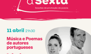 Poesia e música vão andar de mãos dadas na próxima sessão de Poesia à Sexta PoesiaSexta2025_11abr_cartaz_4x5_v2