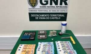 Vila Nova de Cerveira – Detido por tráfico de cerca de 400 doses de produto estupefaciente GNR Viana do Castelo – Apreensão